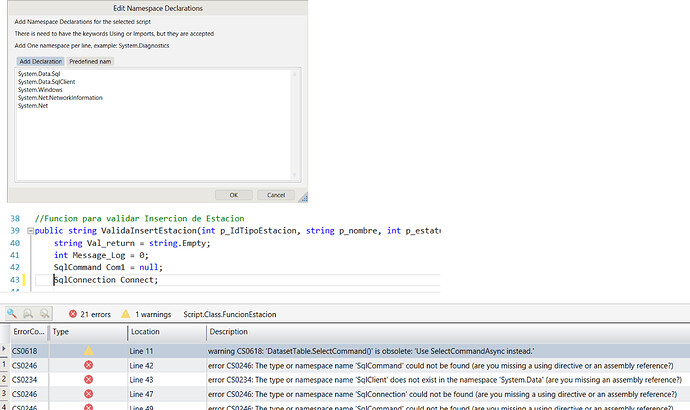 FrameworkX_Error_Comando