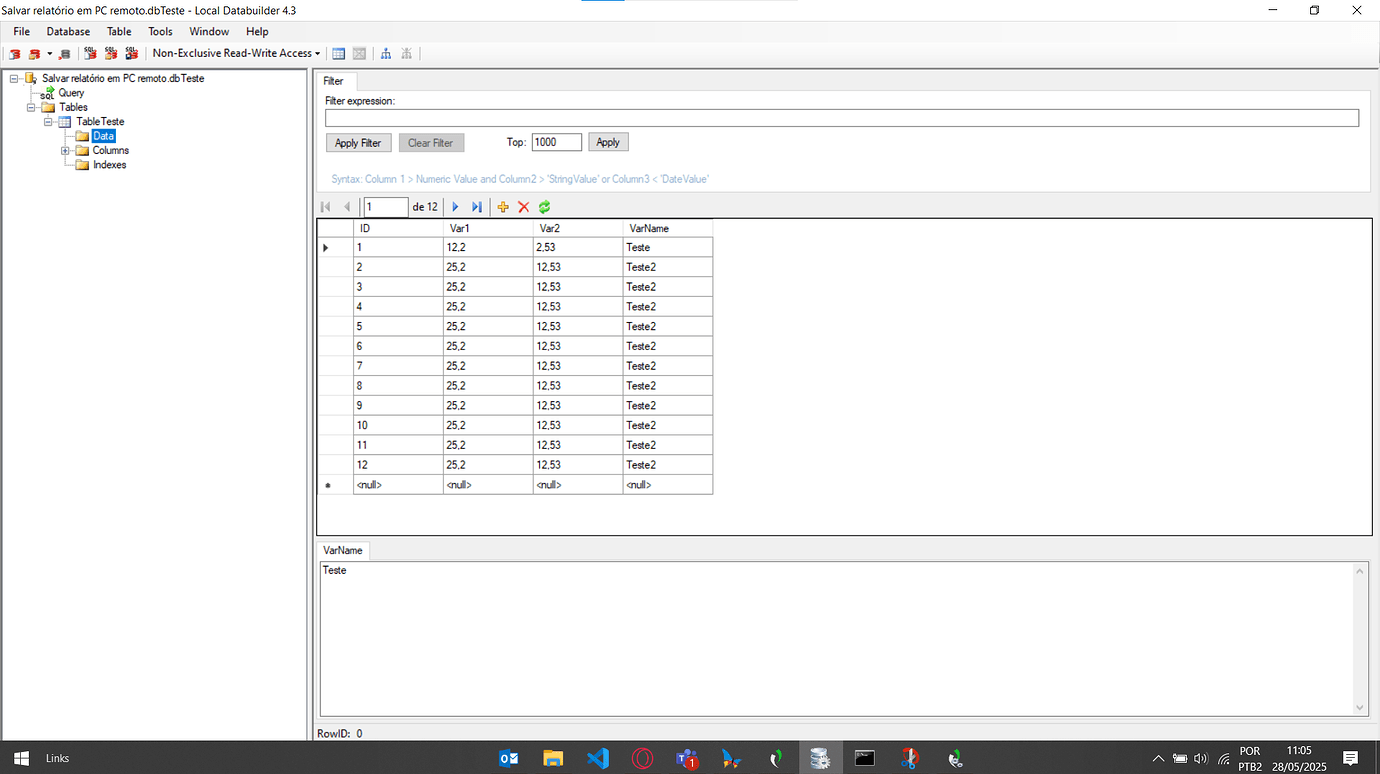 How to export a table from a SQLite database to a excel file - Scripts ...